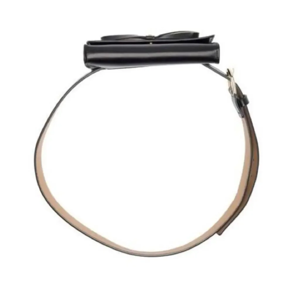 NWT - Kate Spade - leather black bow belt bag size L/XL.